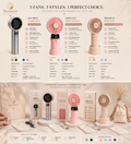 SkinRituals Premium Fan Collection — Choose Your Cool (M11 Turbo + LED Display + Mini Fan)